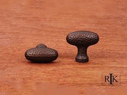 Slim Egg Knob with Divet Indents 1 3/8" (35mm) - Oil Rubbed Bronze - New York Hardware