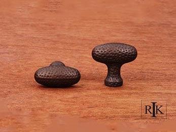 Slim Egg Knob with Divet Indents 1 3/8" (35mm) - Oil Rubbed Bronze - New York Hardware