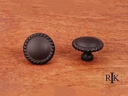 Plain Knob with Rope @ Edge  1 1/4" (32mm) - Oil Rubbed Bronze - New York Hardware Online