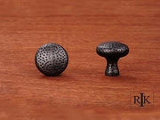 Solid Round Knob with Divet Indents  1 1/4" (32mm) - Distressed Nickel - New York Hardware