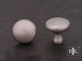 Solid Round Knob with Divet Indents  1 1/4" (32mm) - Pewter - New York Hardware