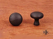 Solid Round Knob with Divet Indents  1 1/4" (32mm) - Oil Rubbed Bronze - New York Hardware