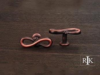 Butterfly Pretzel Knob  2 1/8" (54mm) - Distressed Copper - New York Hardware Online