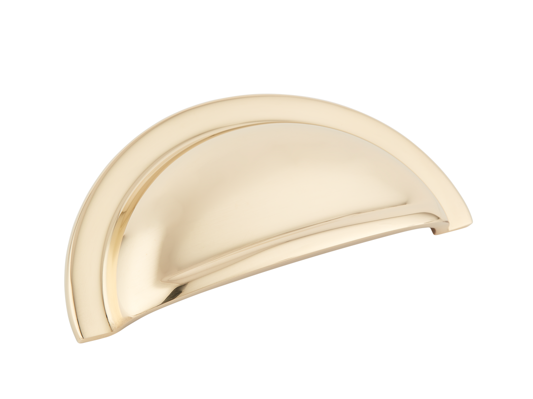 Cotswold Cup Pull by Armac Martin - 92mm - Polished Brass Unlacquered