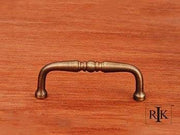 Decorative Curved Pull  3 3/8" (86mm) - Antique English - New York Hardware Online