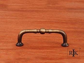 Decorative Elongated Colonial Pull  3 1/2" (89mm) - Antique English - New York Hardware Online