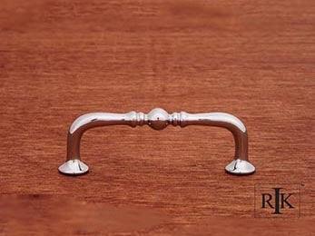 Decorative Elongated Colonial Pull  3 1/2" (89mm) - Chrome - New York Hardware Online