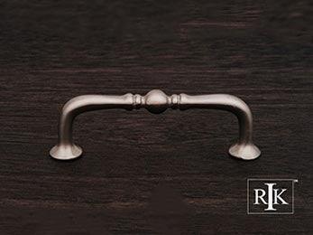 Decorative Elongated Colonial Pull  3 1/2" (89mm) - Pewter - New York Hardware Online