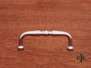 Decorative Curved Pull  3 3/8" (86mm) - Chrome - New York Hardware Online