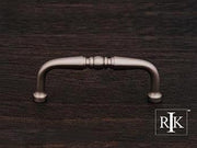 Decorative Curved Pull  3 3/8" (86mm) - Pewter - New York Hardware Online