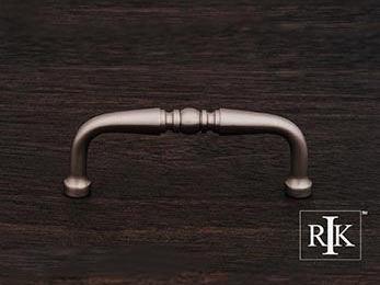 Decorative Curved Pull  3 3/8" (86mm) - Pewter - New York Hardware Online