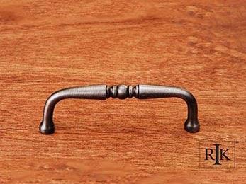 Decorative Curved Pull  3 7/8" (98mm) - Distressed Nickel - New York Hardware Online