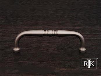 Decorative Curved Pull  3 7/8" (98mm) - Pewter - New York Hardware Online