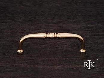 Decorative Curved Pull  3 7/8" (98mm) - Polished Brass - New York Hardware Online