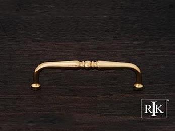 Decorative Curved Pull  4 3/8" (111mm) - Polished Brass - New York Hardware Online