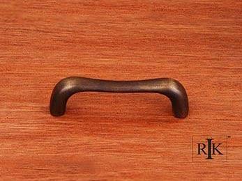 Contemporary Bent Middle Pull 3 3/8" (86mm) - Antique English - New York Hardware Online