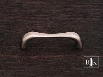Contemporary Bent Middle Pull 3 3/8" (86mm) - Pewter - New York Hardware Online