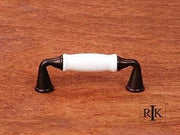 Porcelain Middle Pull  3 5/8" (92mm) - Oil Rubbed Bronze & White - New York Hardware Online
