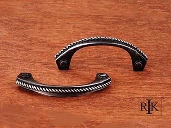 Rope Bow Pull  3 3/4" (95mm) - Distressed Nickel - New York Hardware