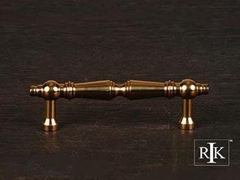 Plain Tapered Pull 3 15/16" (100mm) - Polished Brass - New York Hardware Online