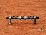 Plain Tapered Pull 3 15/16" (100mm) - Distressed Nickel - New York Hardware Online