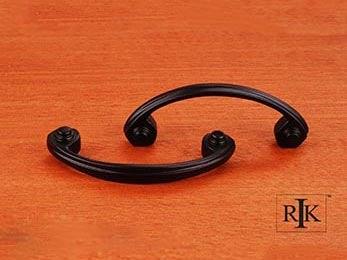 Plain Bow Pull 3 3/4" (95mm) - Black - New York Hardware Online