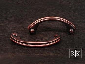 Plain Bow Pull 3 3/4" (95mm) - Distressed Copper - New York Hardware Online