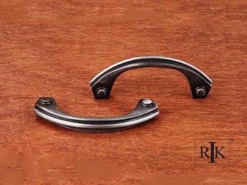 Plain Bow Pull 3 3/4" (95mm) - Distressed Nickel - New York Hardware Online