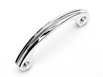 Plain Bow Pull 3 3/4" (95mm) - Polished Nickel - New York Hardware Online