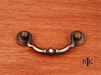 Sculptured Beaded Bail Pull 4" (102mm) - Antique English - New York Hardware