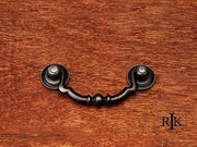 Sculptured Beaded Bail Pull 4" (102mm) - Distressed Nickel - New York Hardware