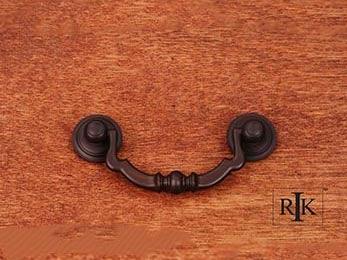 Sculptured Beaded Bail Pull 4" (102mm) - Oil Rubbed Bronze - New York Hardware