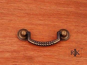 Split Rope Bail Pull 3 15/16" (100mm) - Antique English - New York Hardware