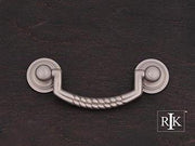Split Rope Bail Pull 3 15/16" (100mm) - Pewter - New York Hardware