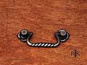 Rope Bail Pull with Clover Ends 4 1/4" (108mm) - Distressed Nickel - New York Hardware Online