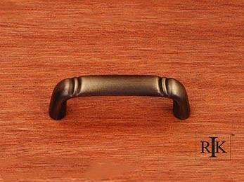 Smooth Pull with Curved Lines @ End  3 1/2" (89mm) - Antique English - New York Hardware