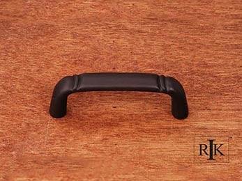 Smooth Pull with Curved Lines @ End  3 1/2" (89mm) - Oil Rubbed Bronze - New York Hardware