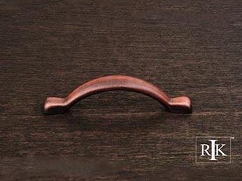 Smooth Decorative Bow Pull   3 7/8" (98mm) - Distressed Copper - New York Hardware