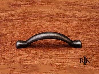 Smooth Decorative Bow Pull   3 7/8" (98mm) - Distressed Nickel - New York Hardware