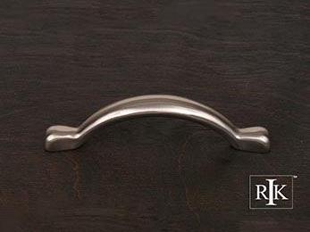 Smooth Decorative Bow Pull   3 7/8" (98mm) - Pewter - New York Hardware