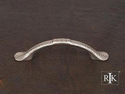 Slim Bow Pull with Divet Indents 4 3/8" (111mm) - Pewter - New York Hardware