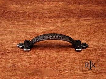 Divet Indent Bow Pull with Gothic Ends 4 15/16" (125mm) - Distressed Nickel - New York Hardware Online