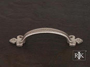Divet Indent Bow Pull with Gothic Ends 4 15/16" (125mm) - Pewter - New York Hardware Online