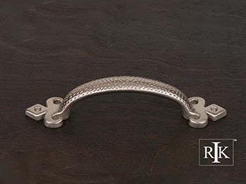 Divet Indent Bow Pull with Gothic Ends 4 15/16" (125mm) - Pewter - New York Hardware Online