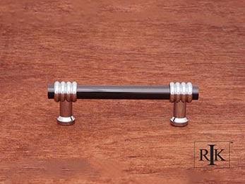 Two Tone Swirl Pull 4 1/2" (114mm) - Black Nickel & Chrome - New York Hardware