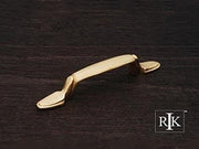 Lined Flat Foot Bow Pull  5 3/16" (132mm) - Polished Brass - New York Hardware Online