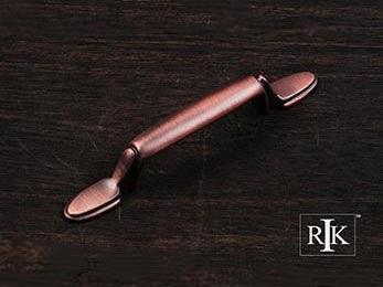 Lined Flat Foot Bow Pull  5 3/16" (132mm) - Distressed Copper - New York Hardware Online