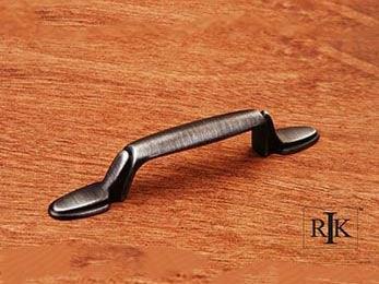 Lined Flat Foot Bow Pull  5 3/16" (132mm) - Distressed Nickel - New York Hardware Online