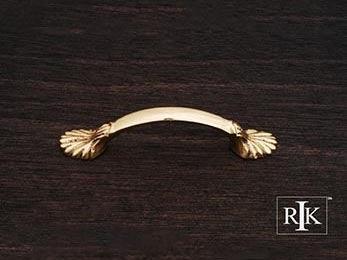 Lines @ End Pull 4 9/16" (116mm) - Polished Brass - New York Hardware Online