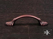 Lines @ End Pull 4 9/16" (116mm) - Distressed Copper - New York Hardware Online